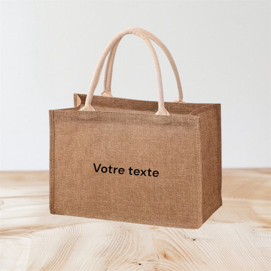 Sac en jute taille moyenne - Personnalisable