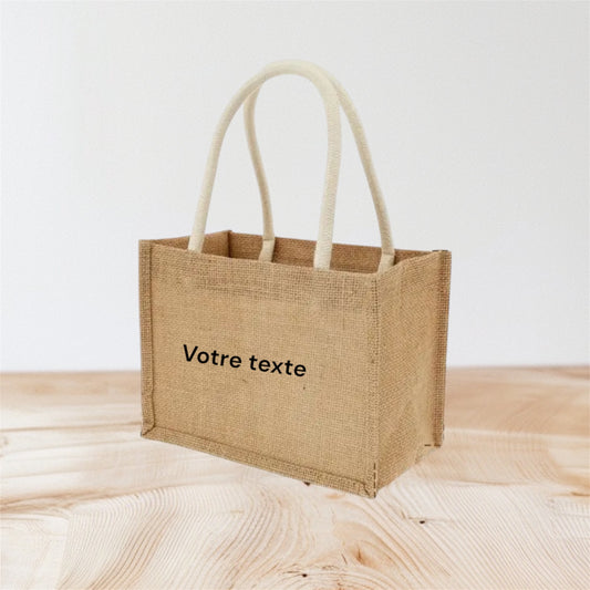 Sac en jute taille petite - Personnalisable